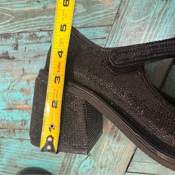 Dolls Kill Sugar Thrillz Desire Me Rhinestone Mary Janes Size 9 Chunky - Picture 12 of 14